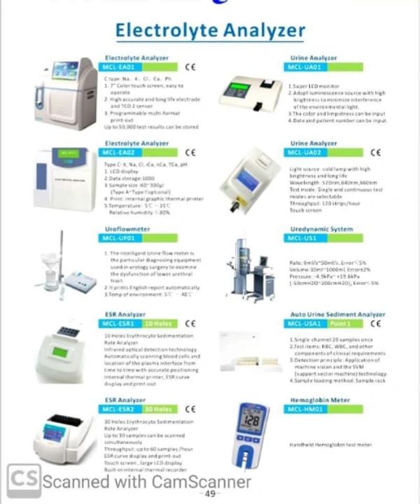 Electrolyte Analyser